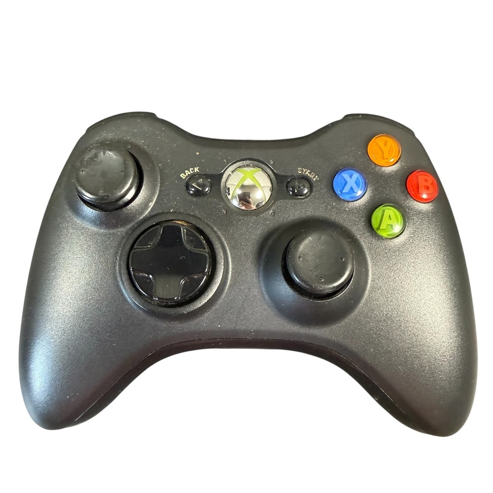 Microsoft Xbox 360 Wireless Controller Black Matte OEM Tested Model 1403